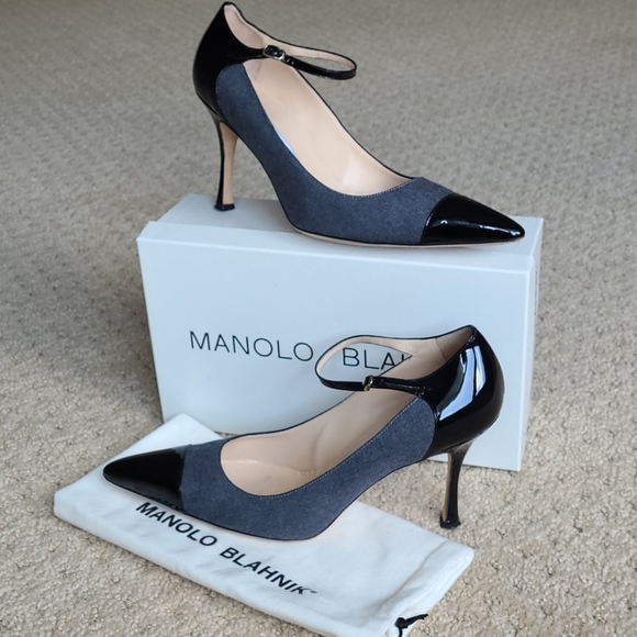 Manolo Blahnik Shoes - Manolo Blahnik Cacar Ankle Strap Heels Size 41